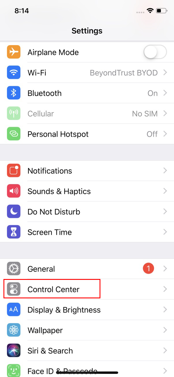 The iOS General Settings app listing our various preferences you can set for your iOS device.