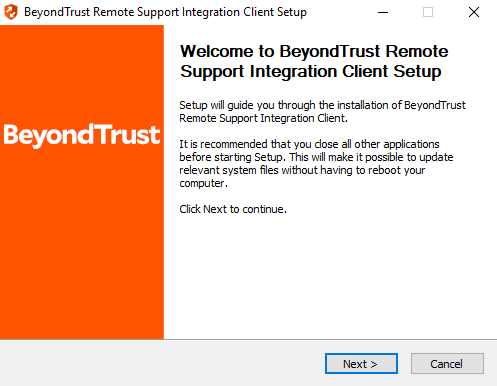 BeyondTrust Integration Client Setup