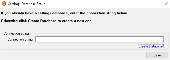 Settings Database Setup