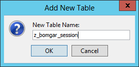 Add New Table