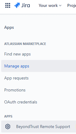 Select Apps > Manage apps