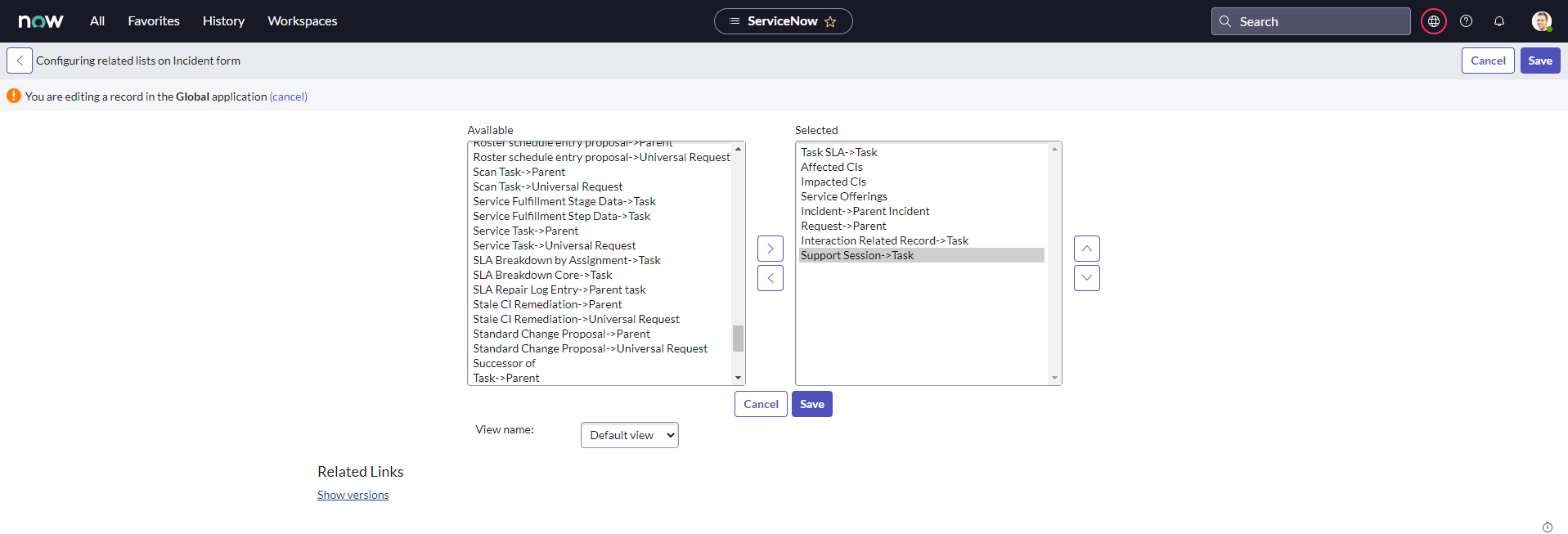 Configure BeyondTrust Session Related Lists