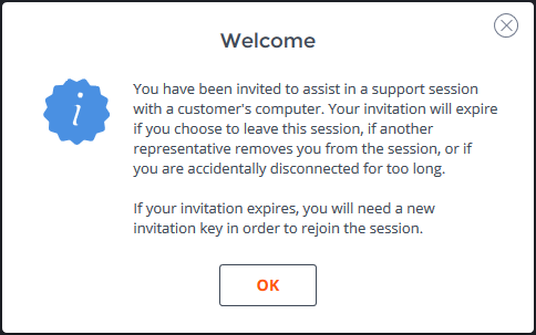 Rep Invite Welcome Message