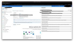 Écran d’inscription des applications Azure, affichant les applications possédées et la possibilité d’ajouter une nouvelle inscription. 
