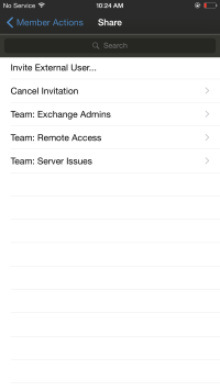 Option d’annulation d’invitation iPhone